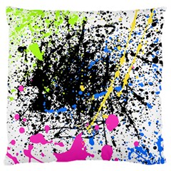 Spot Paint Pink Black Green Yellow Blue Sexy Large Flano Cushion Case (two Sides)