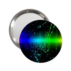 Space Galaxy Green Blue Black Spot Light Neon Rainbow 2 25  Handbag Mirrors by Mariart