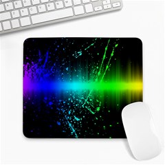 Space Galaxy Green Blue Black Spot Light Neon Rainbow Large Mousepads