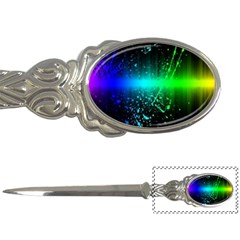 Space Galaxy Green Blue Black Spot Light Neon Rainbow Letter Openers