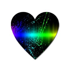 Space Galaxy Green Blue Black Spot Light Neon Rainbow Heart Magnet