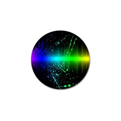 Space Galaxy Green Blue Black Spot Light Neon Rainbow Golf Ball Marker by Mariart