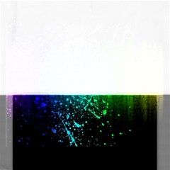 Space Galaxy Green Blue Black Spot Light Neon Rainbow Rectangular Jigsaw Puzzl by Mariart