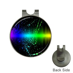 Space Galaxy Green Blue Black Spot Light Neon Rainbow Hat Clips With Golf Markers by Mariart