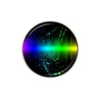 Space Galaxy Green Blue Black Spot Light Neon Rainbow Hat Clip Ball Marker (4 pack) Front