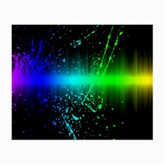 Space Galaxy Green Blue Black Spot Light Neon Rainbow Small Glasses Cloth by Mariart