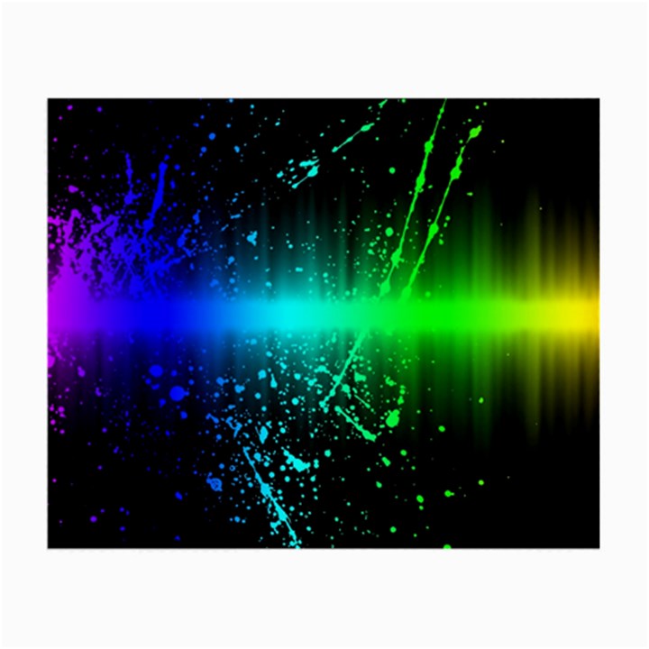 Space Galaxy Green Blue Black Spot Light Neon Rainbow Small Glasses Cloth (2-Side)