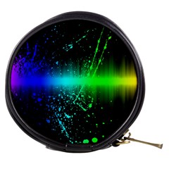 Space Galaxy Green Blue Black Spot Light Neon Rainbow Mini Makeup Bags by Mariart