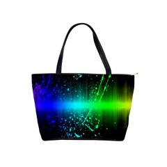 Space Galaxy Green Blue Black Spot Light Neon Rainbow Shoulder Handbags