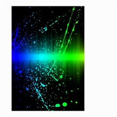 Space Galaxy Green Blue Black Spot Light Neon Rainbow Small Garden Flag (two Sides) by Mariart