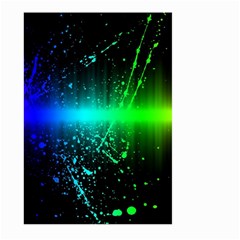 Space Galaxy Green Blue Black Spot Light Neon Rainbow Large Garden Flag (two Sides) by Mariart