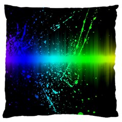 Space Galaxy Green Blue Black Spot Light Neon Rainbow Large Cushion Case (two Sides)