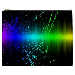 Space Galaxy Green Blue Black Spot Light Neon Rainbow Cosmetic Bag (xxxl)  by Mariart