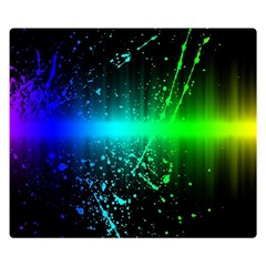 Space Galaxy Green Blue Black Spot Light Neon Rainbow Double Sided Flano Blanket (small)  by Mariart