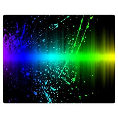 Space Galaxy Green Blue Black Spot Light Neon Rainbow Double Sided Flano Blanket (medium)  by Mariart