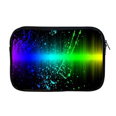 Space Galaxy Green Blue Black Spot Light Neon Rainbow Apple Macbook Pro 17  Zipper Case by Mariart