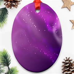 Space Star Planet Galaxy Purple Ornament (oval)