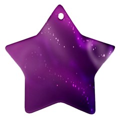 Space Star Planet Galaxy Purple Ornament (star)