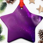 Space Star Planet Galaxy Purple Ornament (Star) Front