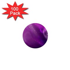 Space Star Planet Galaxy Purple 1  Mini Buttons (100 Pack)  by Mariart