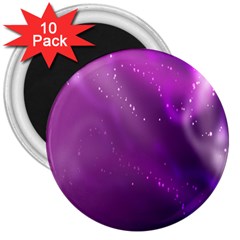 Space Star Planet Galaxy Purple 3  Magnets (10 Pack) 