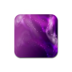 Space Star Planet Galaxy Purple Rubber Square Coaster (4 Pack)  by Mariart