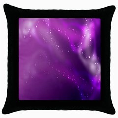 Space Star Planet Galaxy Purple Throw Pillow Case (black) by Mariart