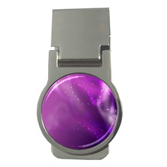 Space Star Planet Galaxy Purple Money Clips (round)  by Mariart