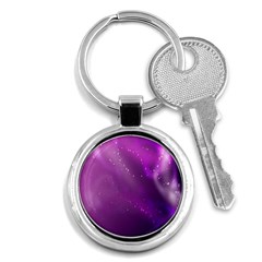 Space Star Planet Galaxy Purple Key Chains (round)  by Mariart