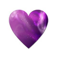 Space Star Planet Galaxy Purple Heart Magnet