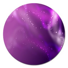 Space Star Planet Galaxy Purple Magnet 5  (round)