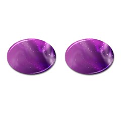 Space Star Planet Galaxy Purple Cufflinks (oval) by Mariart