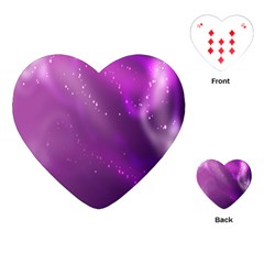 Space Star Planet Galaxy Purple Playing Cards (heart) 