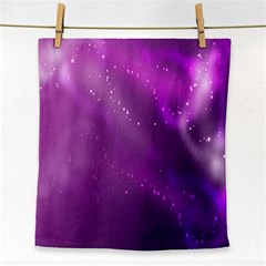 Space Star Planet Galaxy Purple Face Towel by Mariart