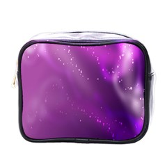 Space Star Planet Galaxy Purple Mini Toiletries Bags by Mariart