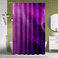 Space Star Planet Galaxy Purple Shower Curtain 48  X 72  (small) 