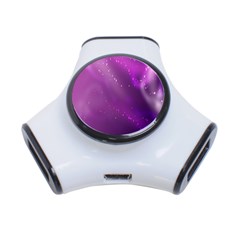 Space Star Planet Galaxy Purple 3-port Usb Hub by Mariart