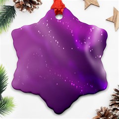 Space Star Planet Galaxy Purple Snowflake Ornament (two Sides) by Mariart