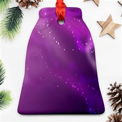 Space Star Planet Galaxy Purple Bell Ornament (two Sides)