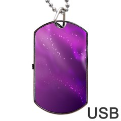 Space Star Planet Galaxy Purple Dog Tag Usb Flash (one Side) by Mariart