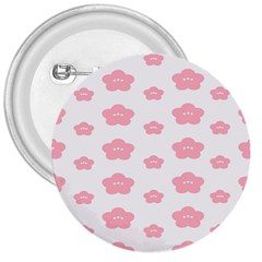 Star Pink Flower Polka Dots 3  Buttons by Mariart