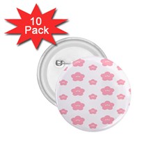 Star Pink Flower Polka Dots 1 75  Buttons (10 Pack) by Mariart