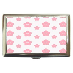 Star Pink Flower Polka Dots Cigarette Money Cases by Mariart