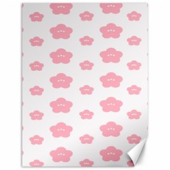 Star Pink Flower Polka Dots Canvas 12  X 16   by Mariart