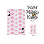 Star Pink Flower Polka Dots Playing Cards 54 (Mini)  Front - Spade2