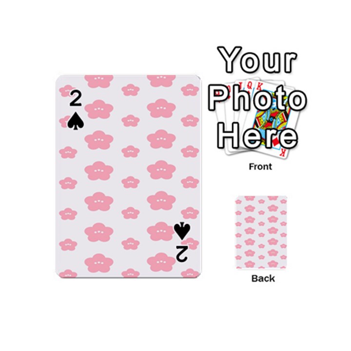 Star Pink Flower Polka Dots Playing Cards 54 (Mini) 