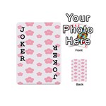 Star Pink Flower Polka Dots Playing Cards 54 (Mini)  Front - Joker1