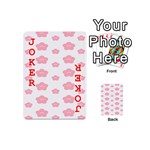 Star Pink Flower Polka Dots Playing Cards 54 (Mini)  Front - Joker2