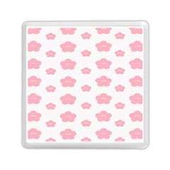 Star Pink Flower Polka Dots Memory Card Reader (square) 