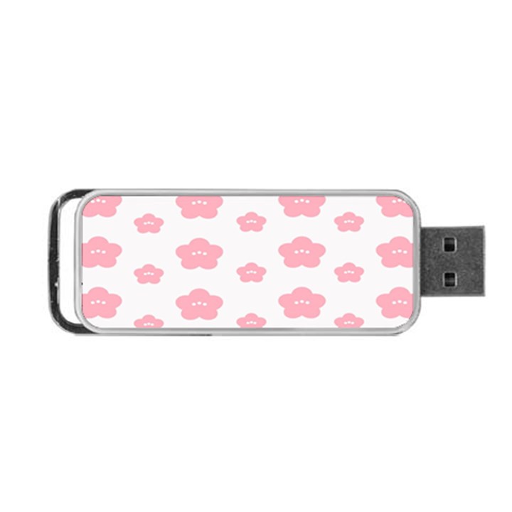 Star Pink Flower Polka Dots Portable USB Flash (One Side)